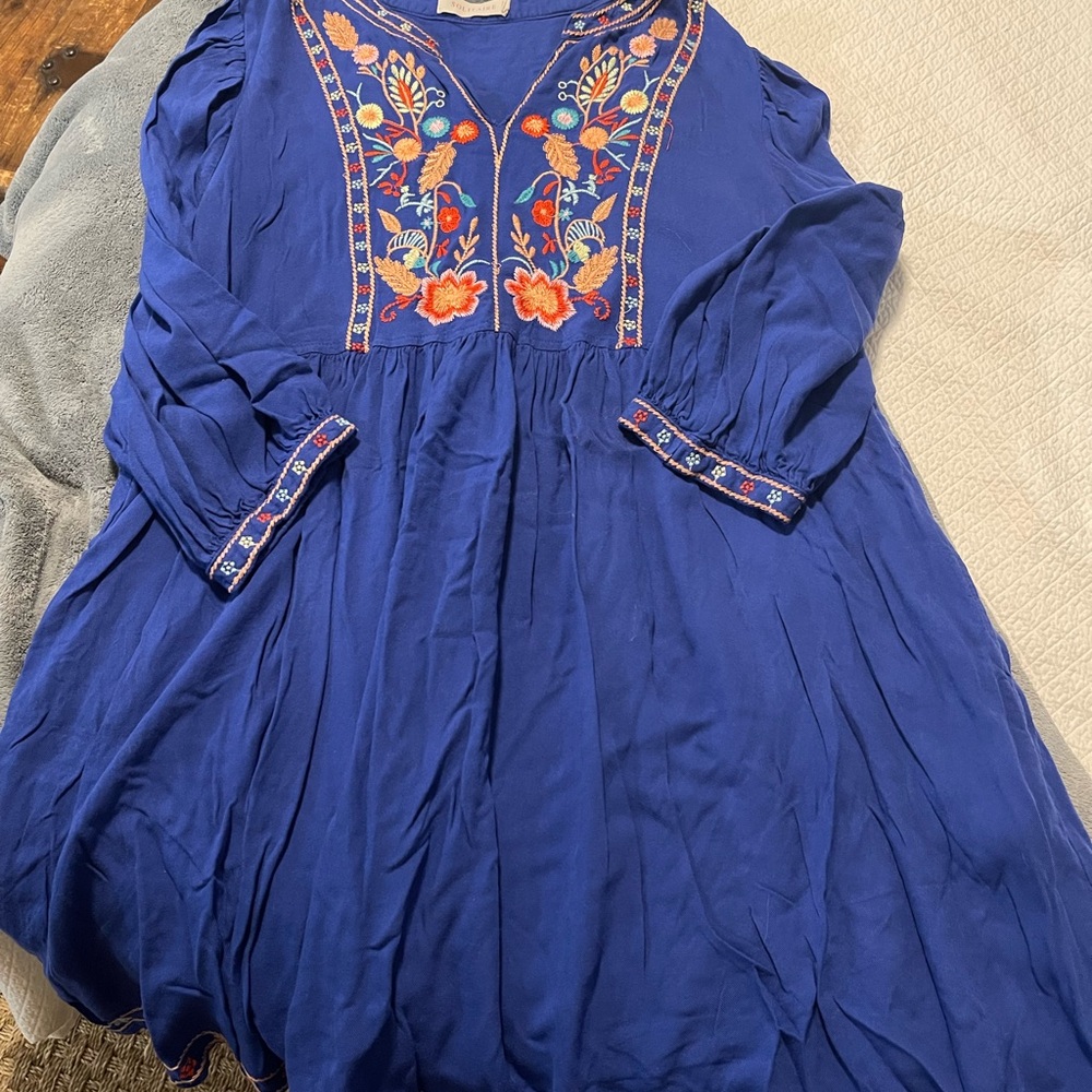 Royal blue dress with pockets